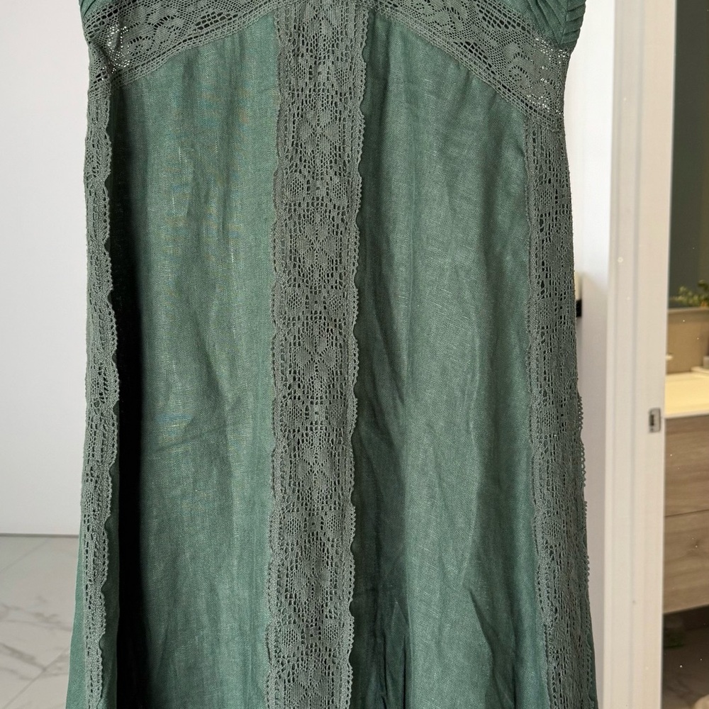 Zara Green Lace Maxi Dress
